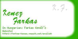 kenez farkas business card